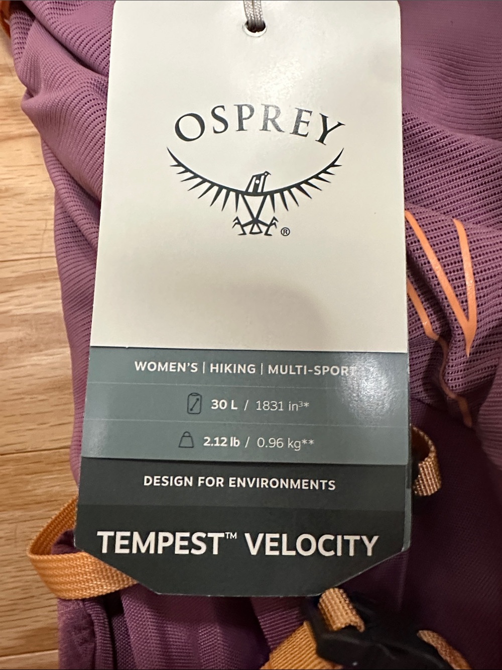 OSPREY Tempest Velocity Backpack - Picture 2 of 4